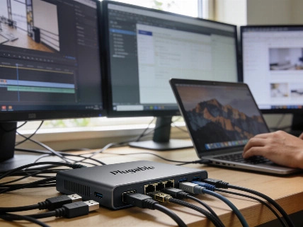 Plugable UD-MSTH3: tre monitor su USB-C senza Thunderbolt o driver QWERTYmag